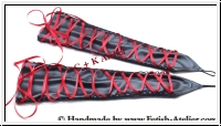 Fingerless gloves with lacing